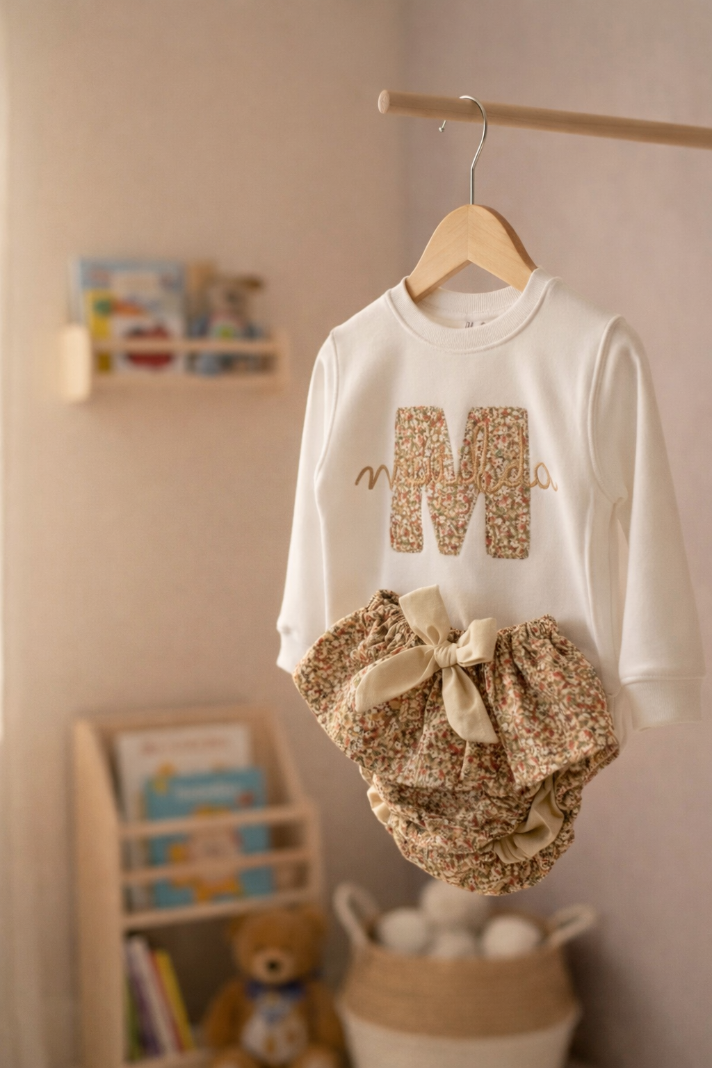 Conjunto Personalizado Sudadera y falda - braguita · Colección Amandé