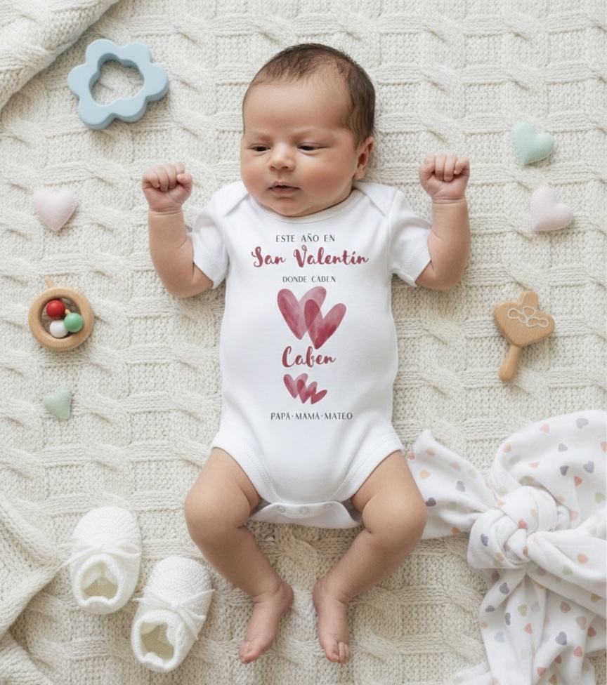 Body o Camiseta personalizada Donde Caben Dos - Imagen 2
