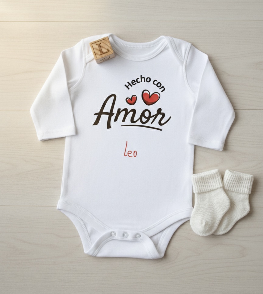 Body o Camiseta personalizada Hecho con amor