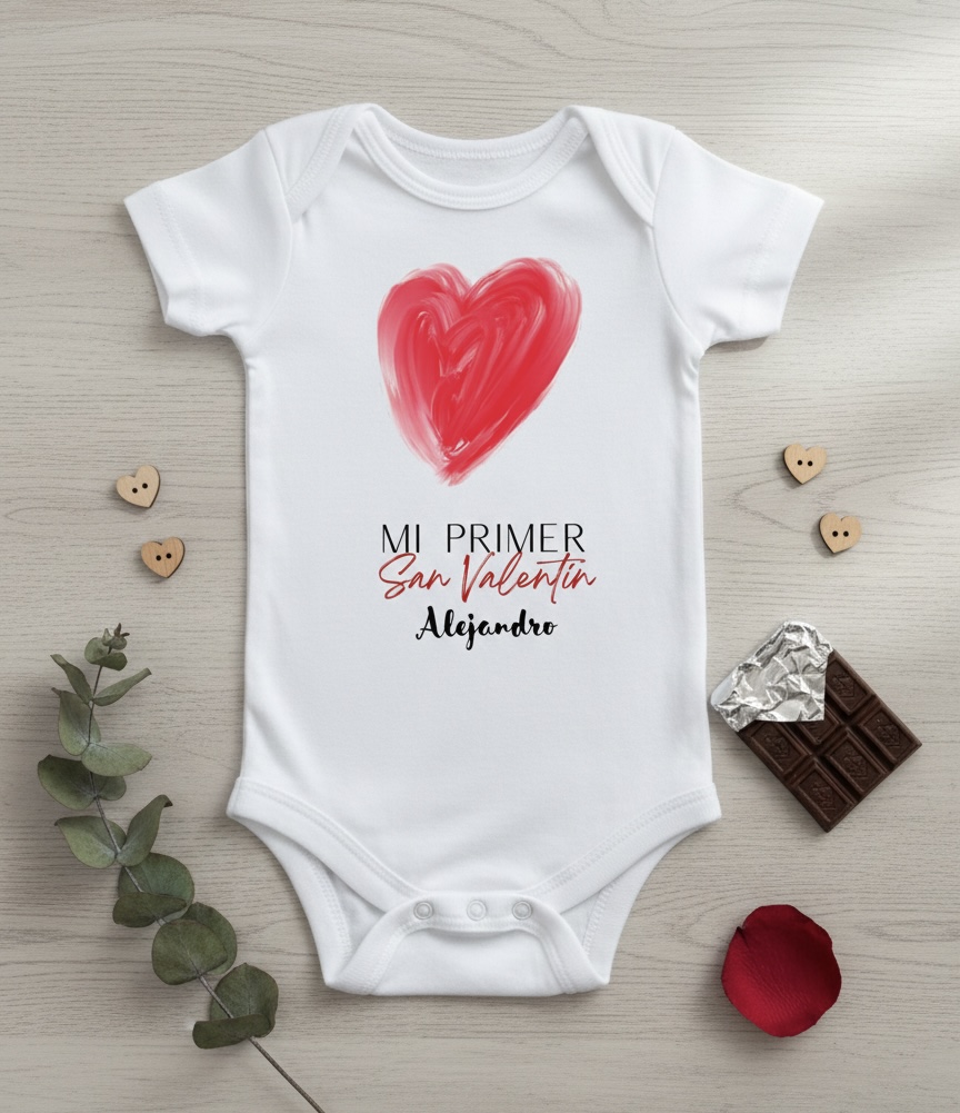 Body o Camiseta personalizada Mi Primer San Valentín