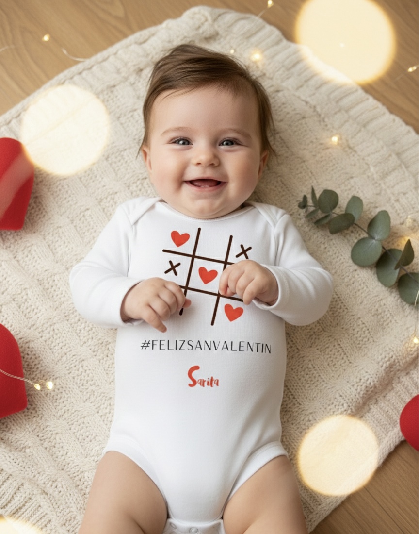 Body o Camiseta personalizada Tres en Raya - Imagen 2