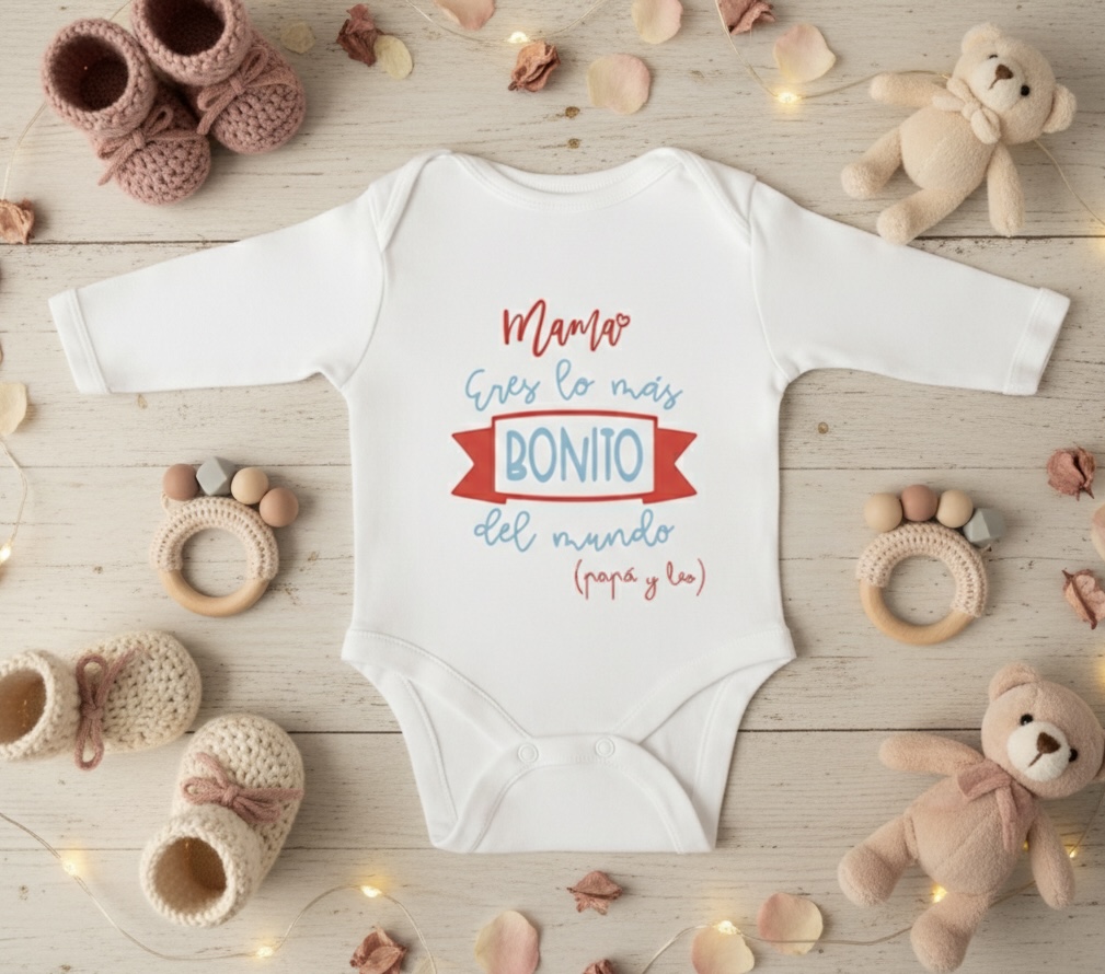 Body o Camiseta personalizada Mamá/Papá eres lo mas bonito