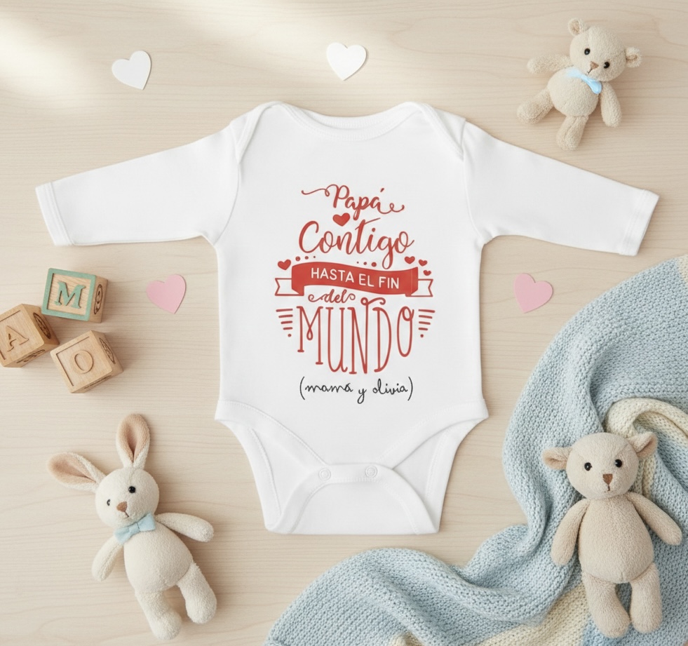 Body o Camiseta personalizada Papá/Mamá Contigo hasta el fin