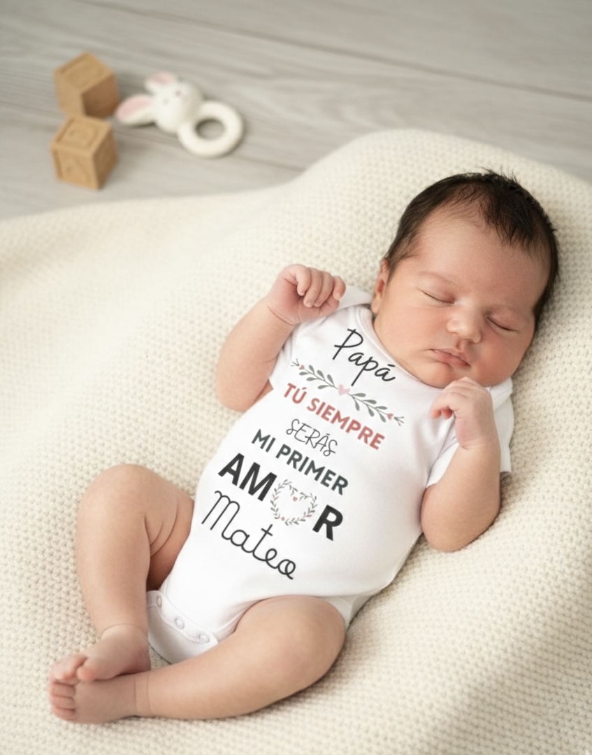 Body o Camiseta personalizada Papá/Mamá Mi primer amor - Imagen 2