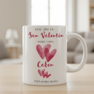 Taza personalizada Donde Caben Dos