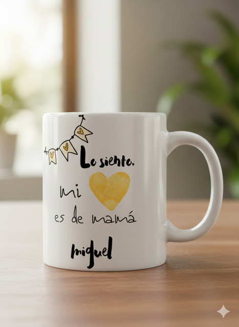 Taza personalizada Corazón de Mamá