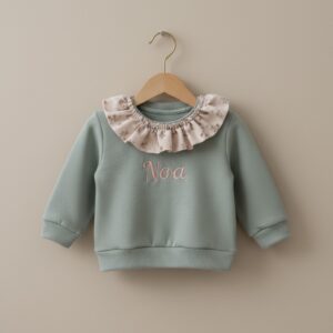 Sudadera Volante Personalizada Niño · Colección Rosé