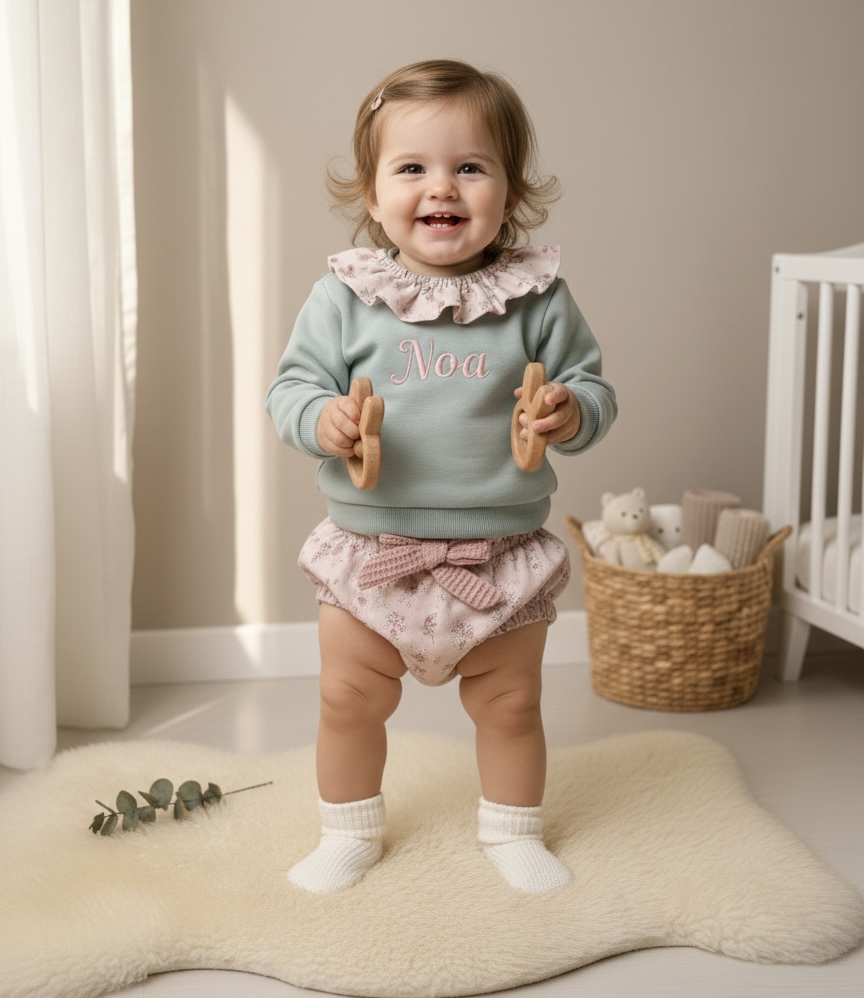 Sudadera Volante Personalizada Niño · Colección Rosé - Imagen 3