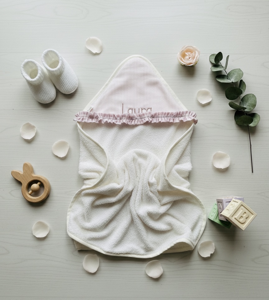 Capa de Baño Bebé Personalizable · Colección Cherie