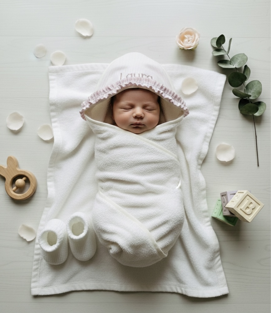 Capa de Baño Bebé Personalizable · Colección Cherie - Imagen 3