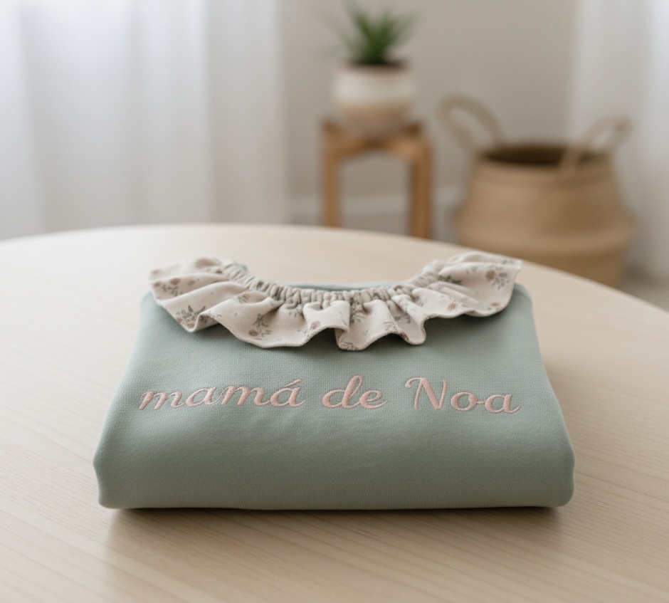Sudadera Volante Personalizada Adulto · Colección Rosé - Imagen 3