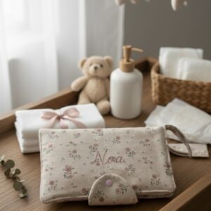 Portapañales/ Pordadocumentos Personalizado · Colección Rosé