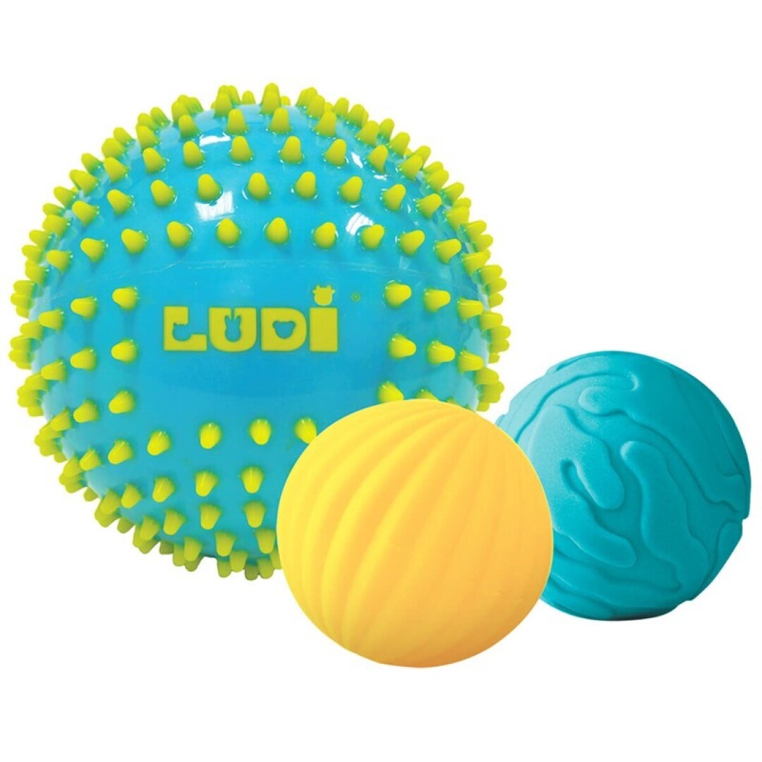 Pelota Sensorial Bicolor Turquesa/Amarillo
