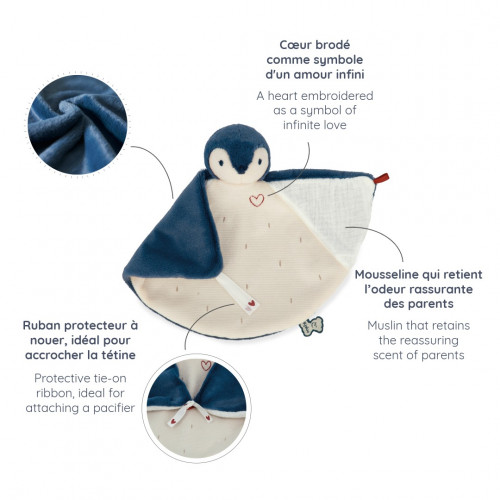 Doudou Pingüino Azul - Imagen 3