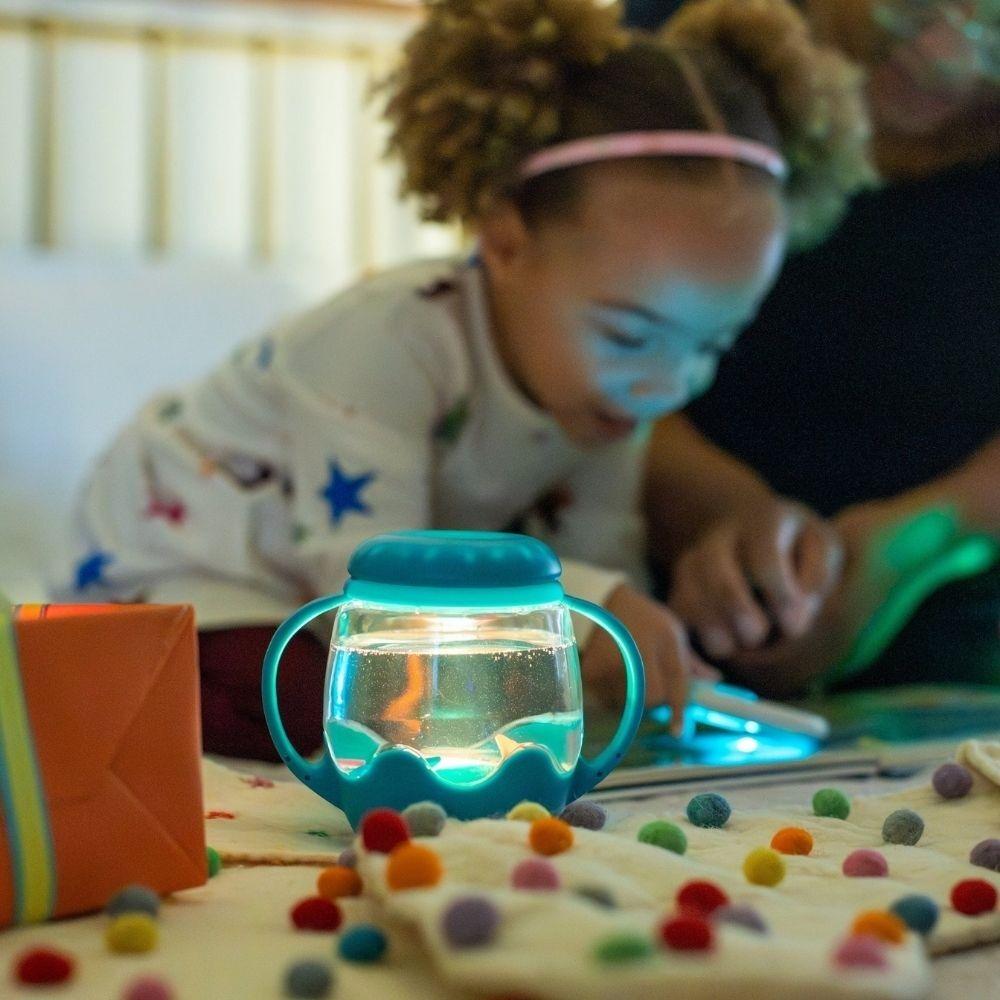 Mini Jarra de Juego Sensorial Azul Glopals - Imagen 3