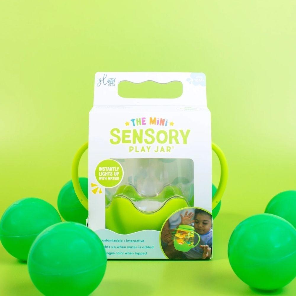 Mini Jarra de Juego Sensorial Verde Glopals - Imagen 2