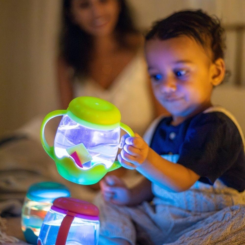 Mini Jarra de Juego Sensorial Verde Glopals - Imagen 3