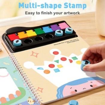 Libro creativo con pintura - FINGERTIP STAMP FUN FORMS - Imagen 3