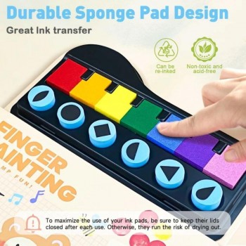 Libro creativo con pintura - FINGERTIP STAMP FUN FORMS - Imagen 4