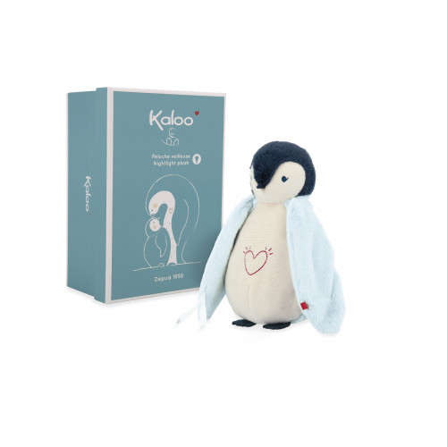 Luz Nocturna Peluche Pingüino Azul