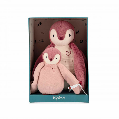 Peluches Pingüino Abrazando Rosa - Imagen 4