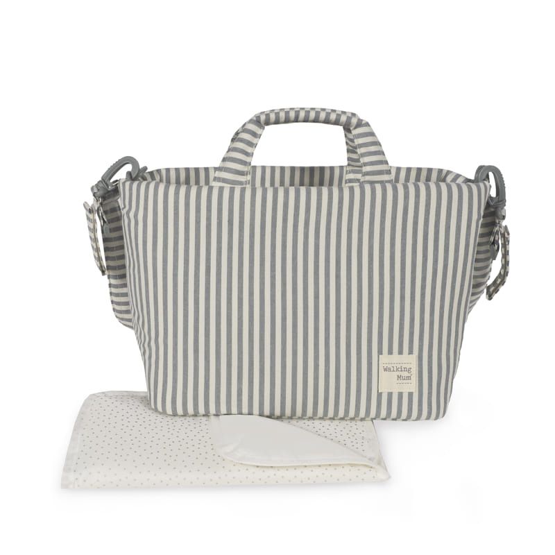 Bolsa Canastilla Praliné Rayas Matcha