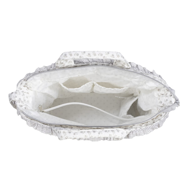 Bolsa Canastilla Little Bloom Flor Gris - Imagen 7