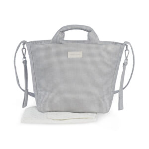 Bolsa Canastilla Little Bloom Vichy Gris