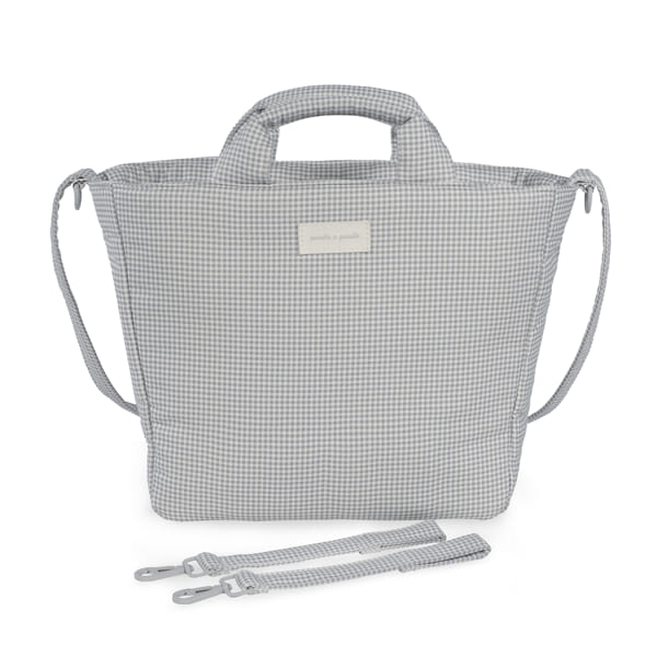 Bolsa Canastilla Little Bloom Vichy Gris - Imagen 2