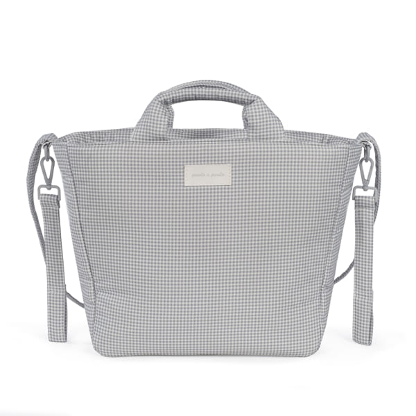 Bolsa Canastilla Little Bloom Vichy Gris - Imagen 3