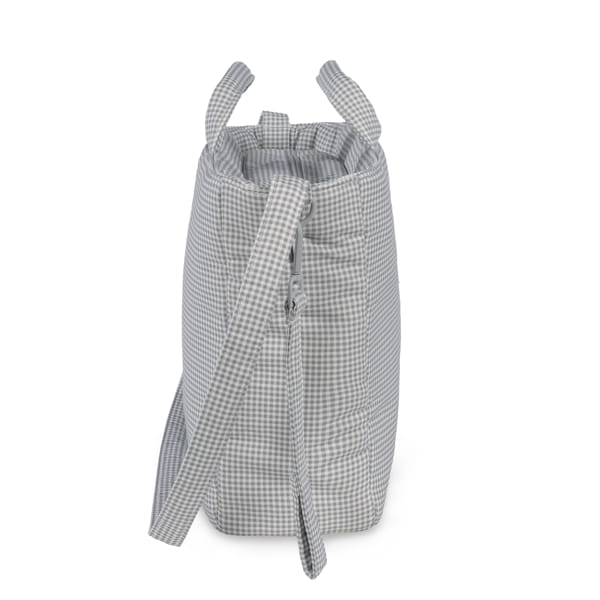 Bolsa Canastilla Little Bloom Vichy Gris - Imagen 4