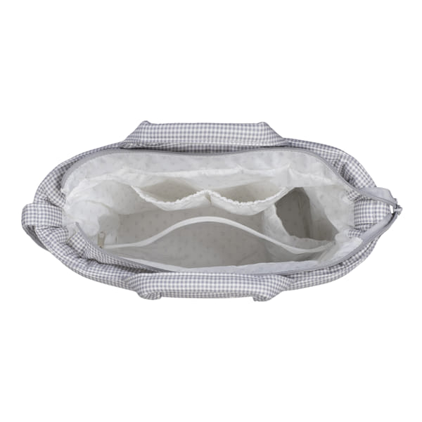 Bolsa Canastilla Little Bloom Vichy Gris - Imagen 6