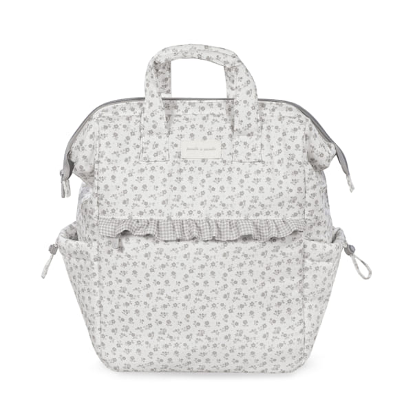 Mochila Little Bloom Flor Gris - Imagen 2
