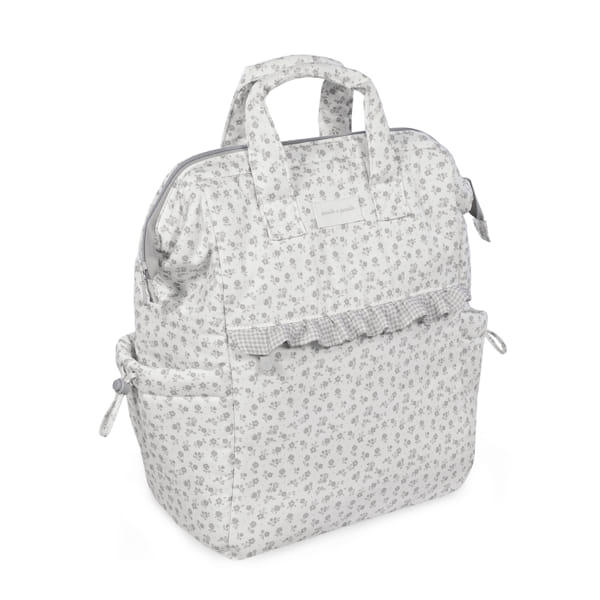 Mochila Little Bloom Flor Gris - Imagen 3