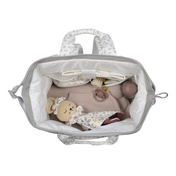 Mochila Little Bloom Flor Gris - Imagen 10