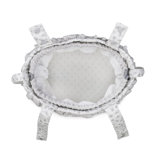 Bolsa Bucket Little Bloom Flor Gris - Imagen 5