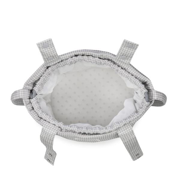 Bolsa Bucket Little Bloom Vichy Gris - Imagen 5