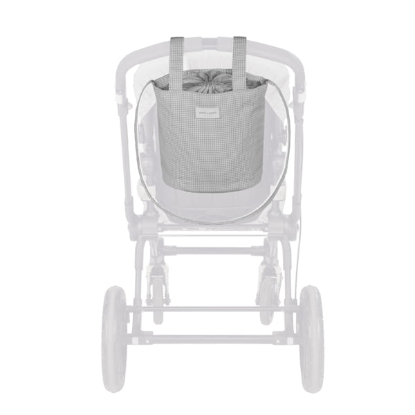 Bolsa Bucket Little Bloom Vichy Gris - Imagen 7