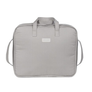 Maleta Little Bloom Vichy Gris