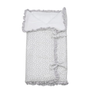 Arrullo Manta Little Bloom Flor Gris