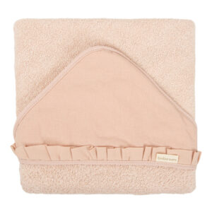 Capa de Baño Bebé 100x100 cm Algodón Rosa Empolvado Stone Washed