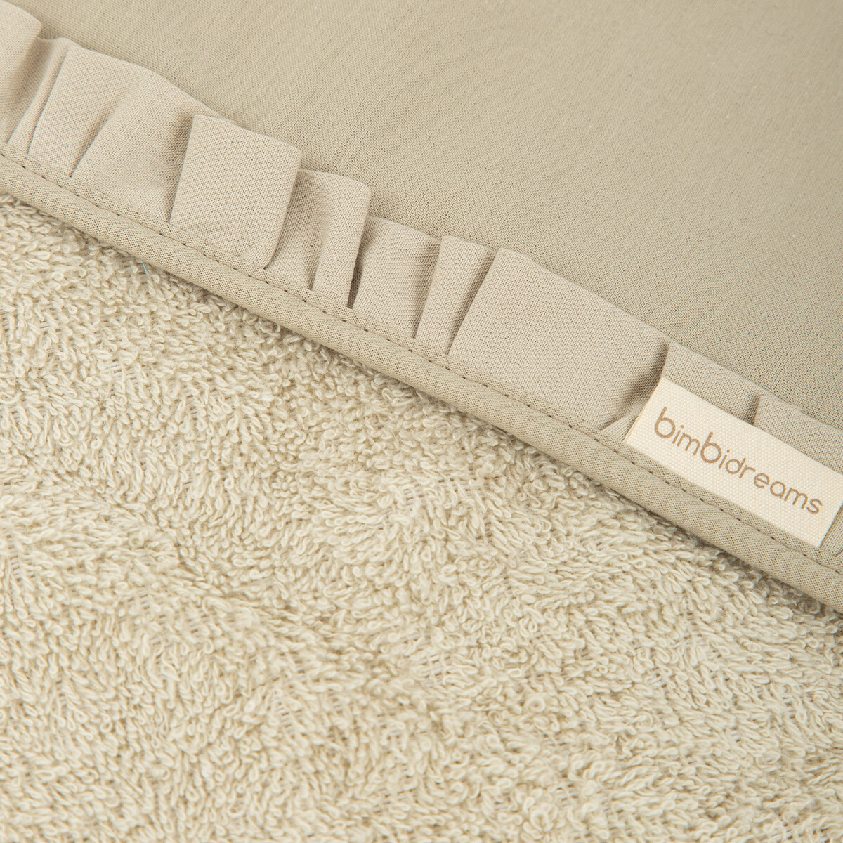 Capa de Baño Bebé 100x100 cm Algodón Verde Musgo Stone Washed - Imagen 2