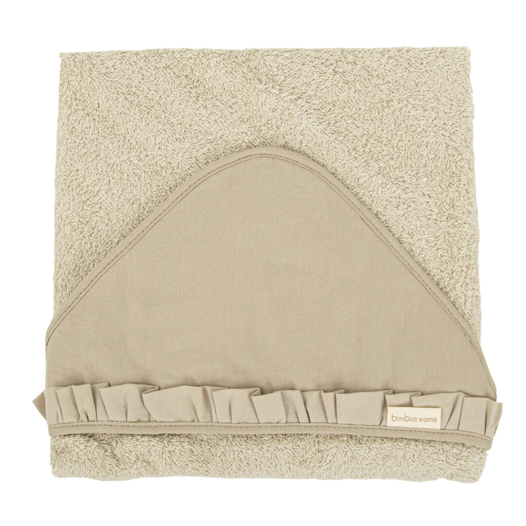 Capa de Baño Bebé 100x100 cm Algodón Verde Musgo Stone Washed