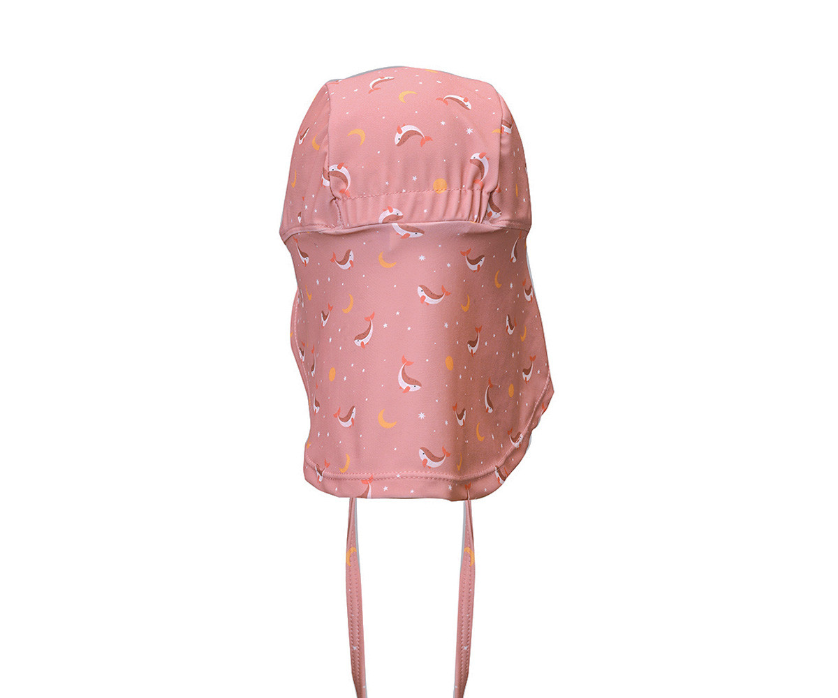 Gorro Playa Bebé Whale Pink