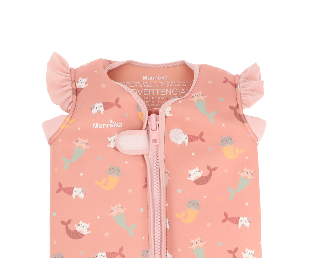 Chaleco Flotador Aprendizaje Mermaid Cats 2-6 años - Imagen 3