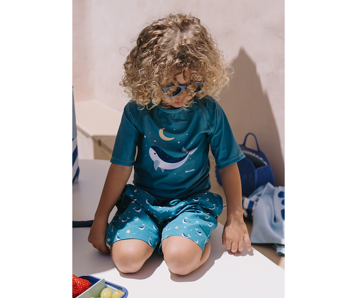 Camiseta Protección Solar Whale Teal - Imagen 4