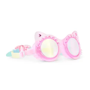 Frosted Feline Kids’ Swim Goggles – Pink Purr
