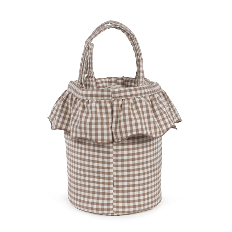 Bolso Bucket Praliné Vichy Moka - Imagen 3