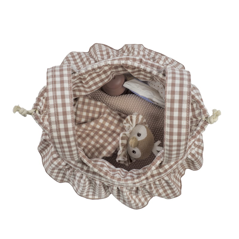 Bolso Bucket Praliné Vichy Moka - Imagen 5