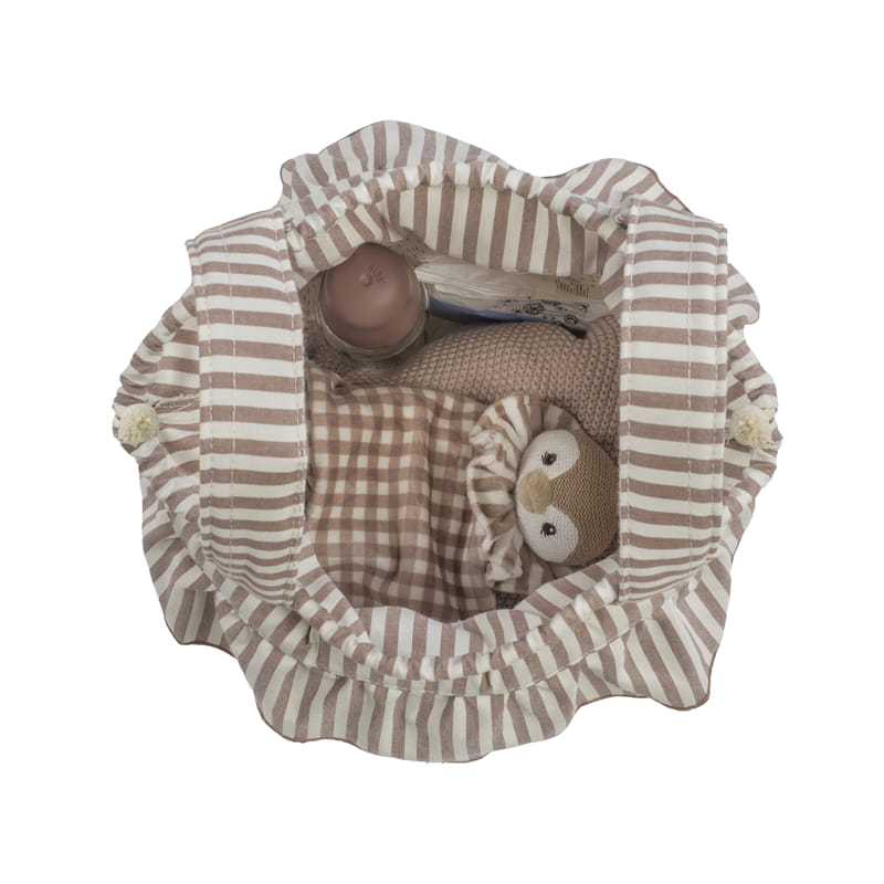 Bolso Bucket Praliné Rayas Moka - Imagen 5